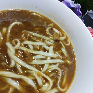 和風ハンバーグソースを使って、カレーうどん